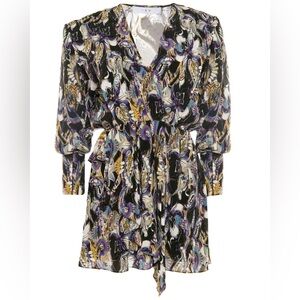 IRO Black and Purple Damie Dress Size 40